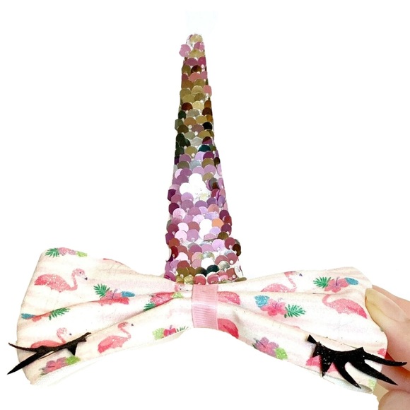 Hair Bow Lot Unicorn Pink Red Blue Flower Polka Dot Paisley Animal Print Plaid - Picture 3 of 11